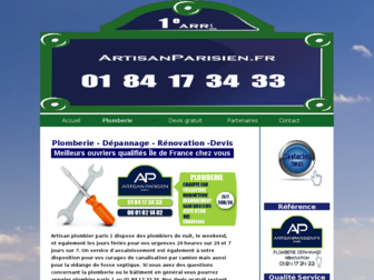 artisanplombier-paris1.fr website preview