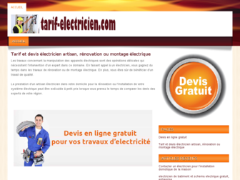 tarif-electricien.com website preview