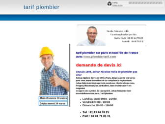 tarif-plombier.sitew.fr website preview