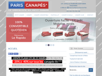 paris-canapes.fr website preview