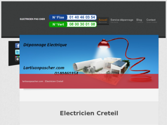 electriciencreteil.lartisanpascher.com website preview
