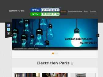 electricienparis1.lartisanpascher.com website preview