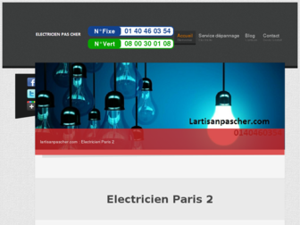 electricienparis2.lartisanpascher.com website preview