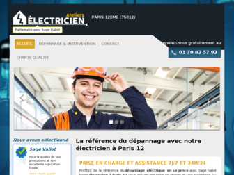 ateliers-electricien-paris12.fr website preview