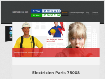 electricienparis75008.lartisanpascher.com website preview
