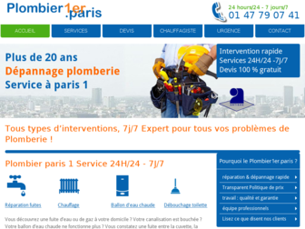 plombier1er.paris website preview