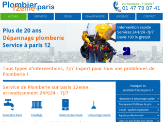 plombier12eme.paris website preview