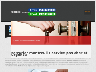 serrurier-montreuil.lartisanpascher.com website preview