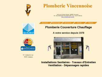 plomberievincennoise.fr website preview