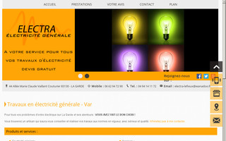 electra83.fr website preview