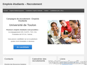 emplois-etudiants.univ-tln.fr website preview
