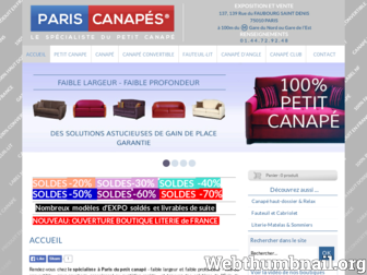 paris-canapes.com website preview