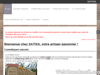 savons-sativa.fr website preview