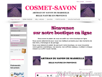 cosmet-savon.com website preview