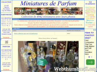 parfum-miniatures.fr website preview