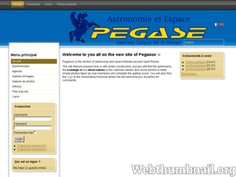 pegase.alsr.fr website preview