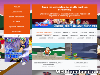 southparkstreaming.fr website preview