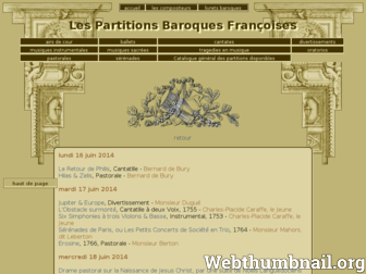partitionsbaroques.fr website preview