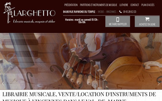 larghetto-musique.fr website preview