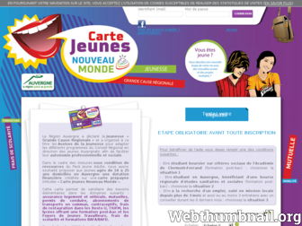 cartejeunes-nouveaumonde.fr website preview