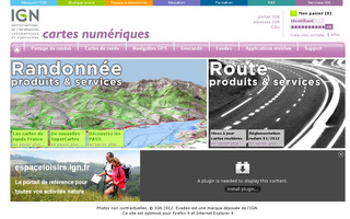 cartes-numeriques.ign.fr website preview