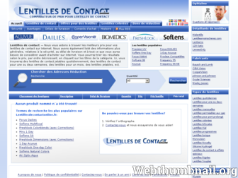 lentillesdecontactonline.fr website preview