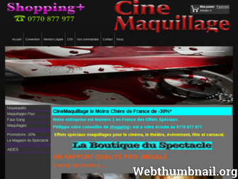cinemaquillage.fr website preview