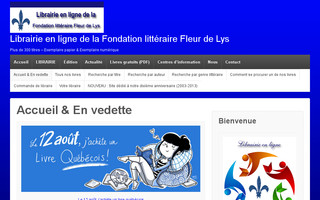fondationlitterairefleurdelyslibrairie.wordpress.com website preview