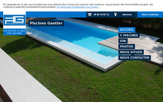 piscines-gautier.fr website preview