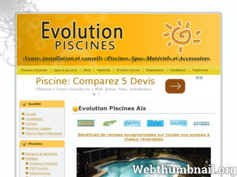 evolution-piscines.com website preview