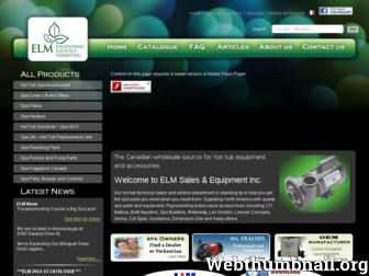 elmsalesandequipment.com website preview