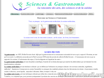 sciencesetgastronomie.com website preview