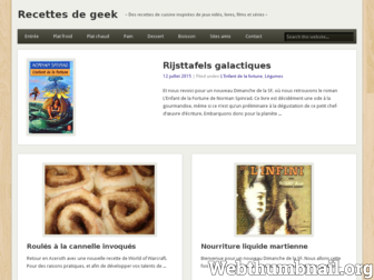 recettes-de-geek.fr website preview