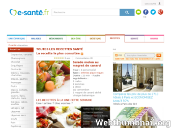 recette.e-sante.fr website preview