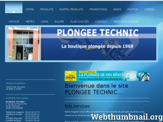 plongee-technic.fr website preview