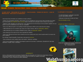 scubashop.fr website preview