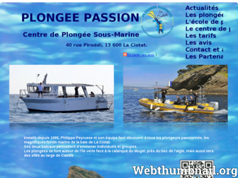 plongeepassion-laciotat.fr website preview