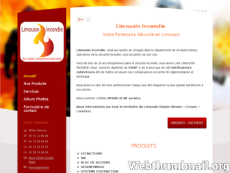 limousin-incendie.fr website preview