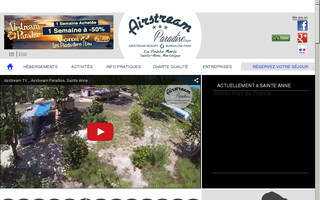 airstreamparadise.fr website preview