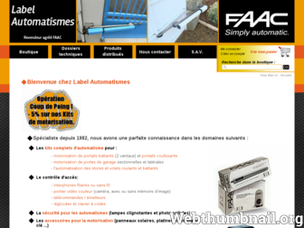 label-automatismes.fr website preview