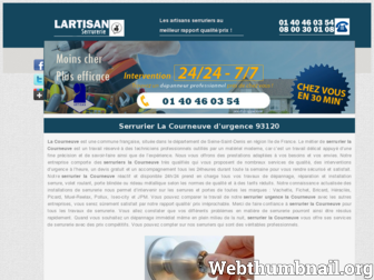 serrurier-lacourneuve.lartisanpascher.com website preview
