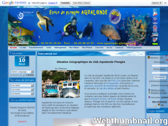 aqualonde-plongee.com website preview
