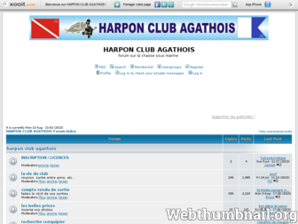 harponclubagathois.vraiforum.com website preview