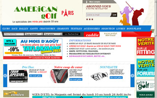 americangolfparis.com website preview