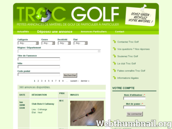 troc-golf.fr website preview