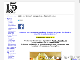 esc15escalade.fr website preview