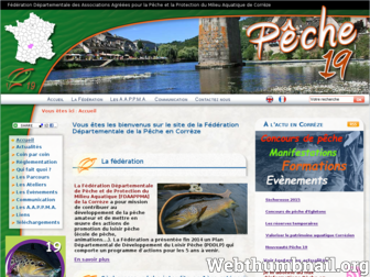 peche-correze.fr website preview