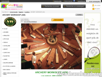archeryworkshop.fr website preview