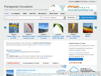 parapenteoccasion.fr website preview