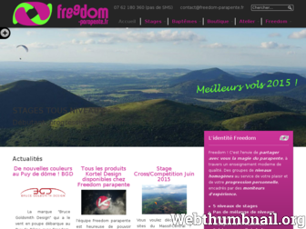 freedom-parapente.fr website preview